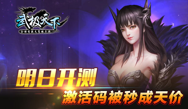 首款无商城手游《武极天下》明日开测  安装包遭疯抢至网站崩溃