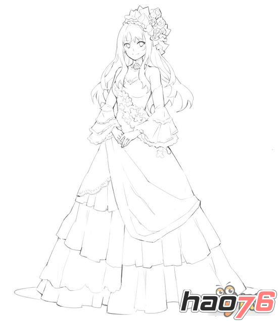 战舰少女R金刚换装卫星升空 婚纱线稿一览